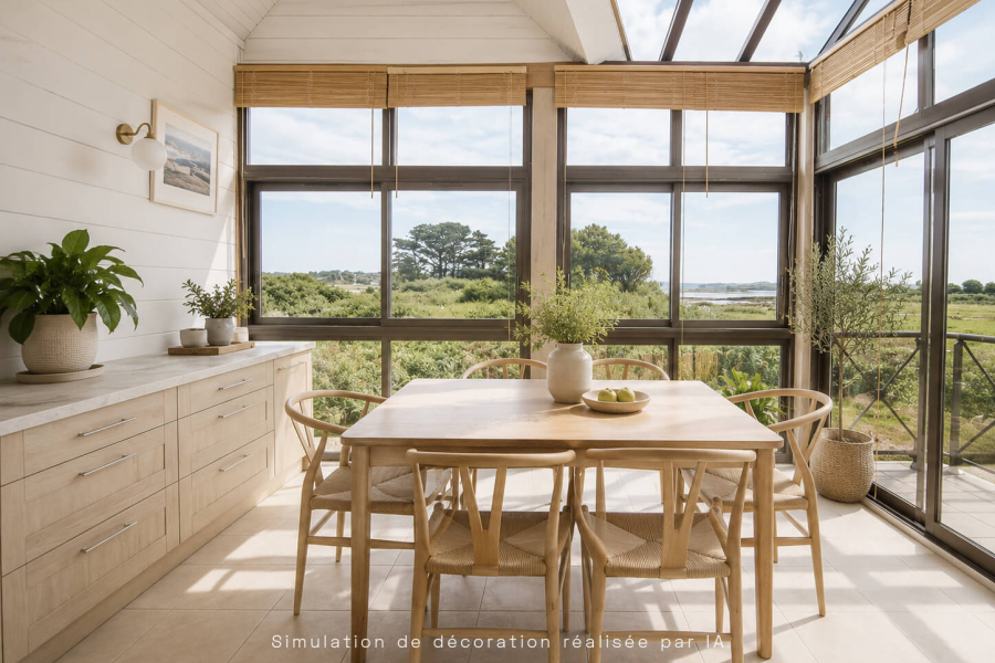 Maison sur une île avec vue mer
