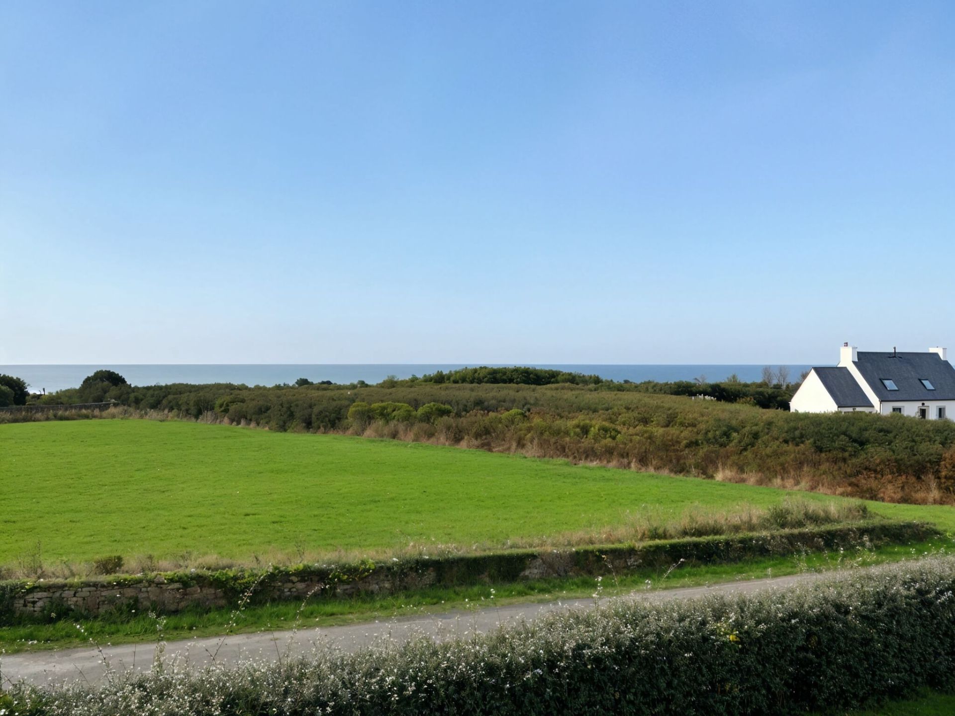 Maison vue mer baie d'Audierne