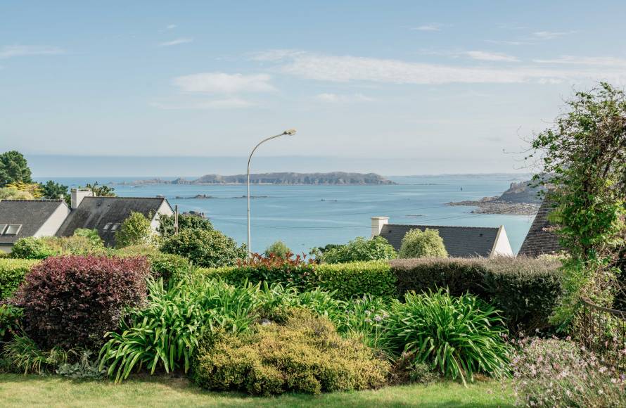 Maison vue mer et plage à pieds Perros Guirec