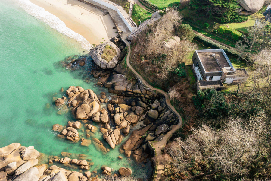 Villa vue mer avec accès direct à la plage à Trégastel