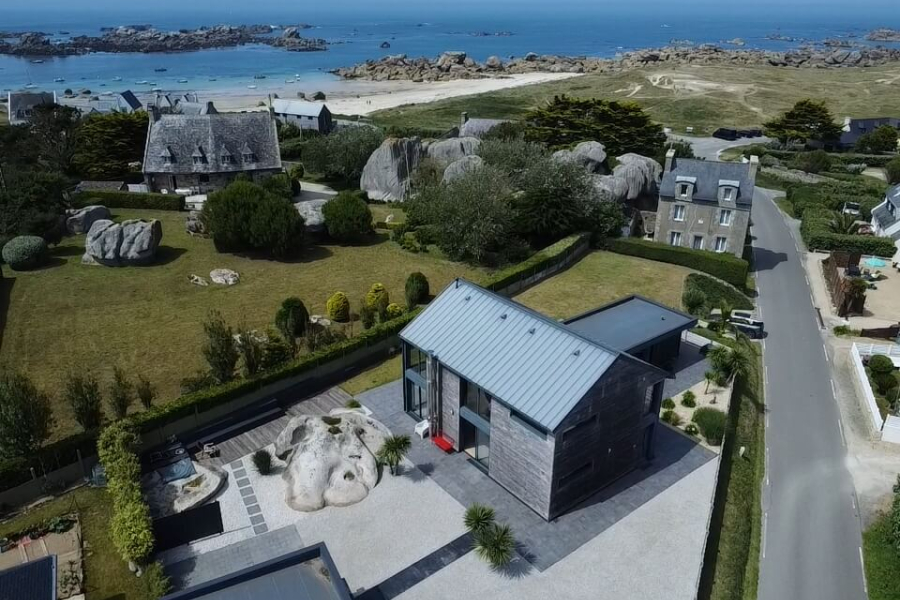Maison d'architecte vue mer Kerlouan, Finistère Nord