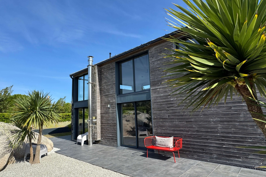 Maison d'architecte vue mer Kerlouan, Finistère Nord