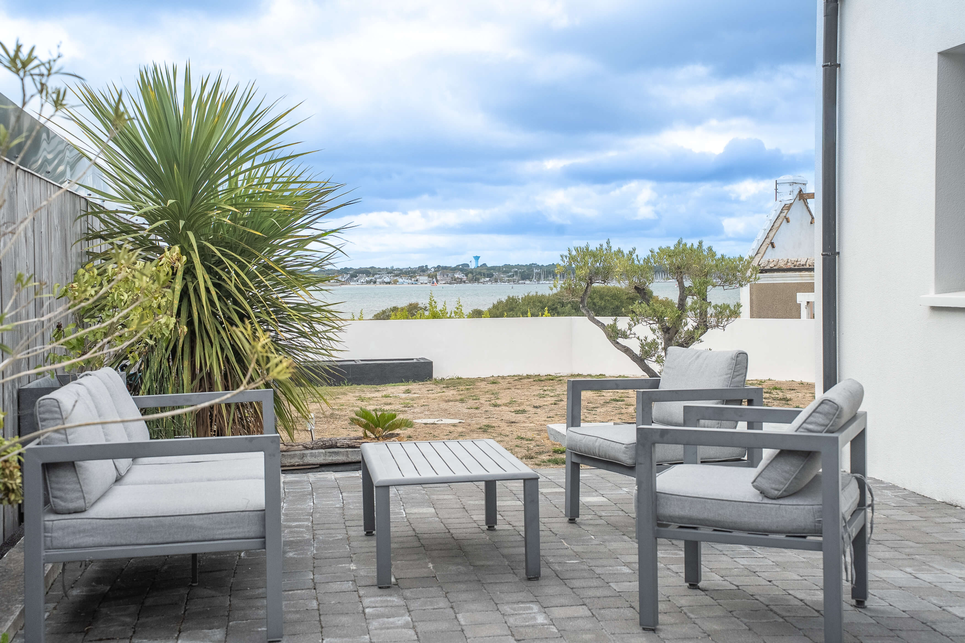 Villa contemporaine avec vue mer à Riantec, plage à pied