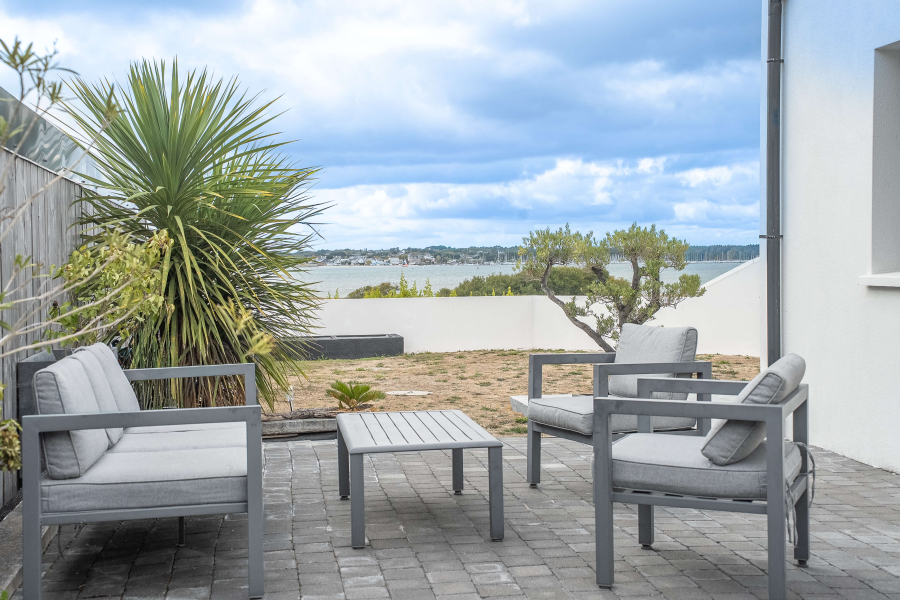 Villa contemporaine avec vue mer à Riantec, plage à pied