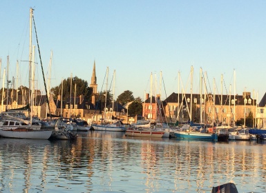 Lever de soleil sur le port de Paimpol